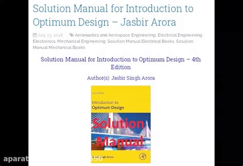 Introduction to optimal design by jasbir arora solution manual. - Magills medical guide 5 volume set chang magills medical guide.