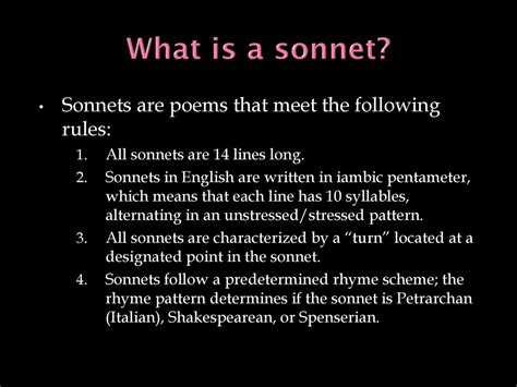 Introduction to sonnets