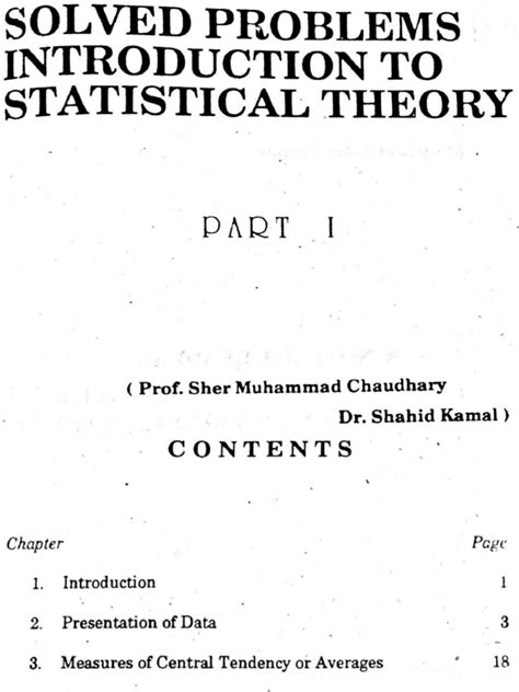 Introduction to statistical theory part 1 chapter 11 solution pdf.  Originally develope...