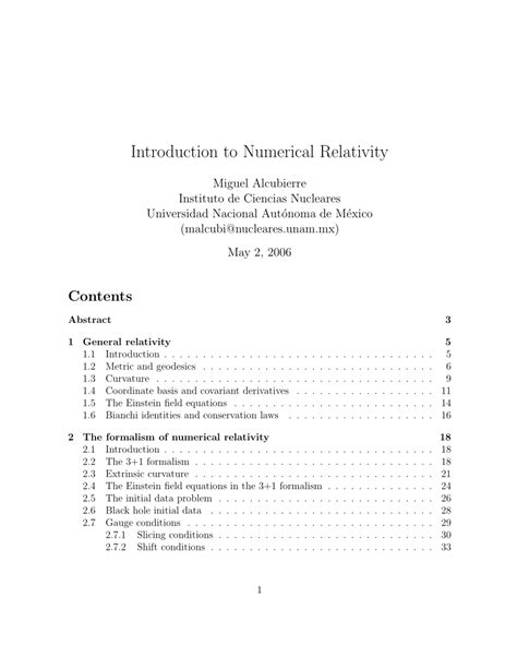 Download Introduction To 31 Numerical Relativity By Miguel Alcubierre
