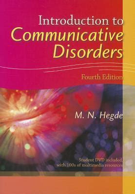 Read Online Introduction To Communicative Disorders By M Hegde