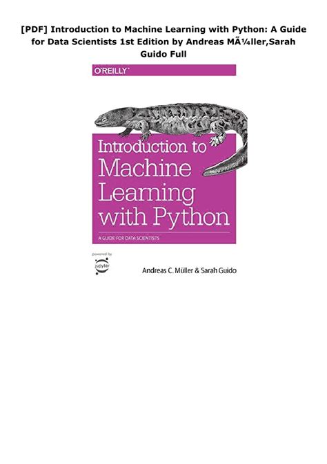 Download Introduction To Machine Learning With Python A Guide For Data Scientists By Andreas C MLler