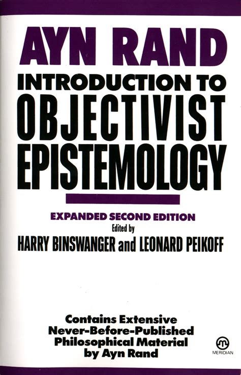 Read Online Introduction To Objectivist Epistemology By Ayn Rand