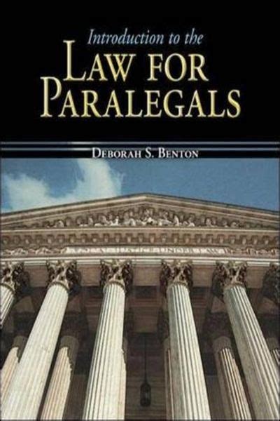 Download Introduction To The Law For Paralegals Mcgrawhill Business Careers Paralegal Titles By Deborah Benton