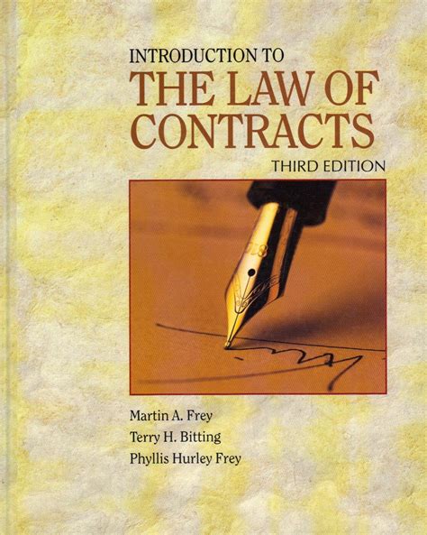 Read Introduction To The Law Of Contracts By Martin A Frey