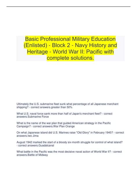 Introductory Professional Military Education (Enlisted) - Block 2 ...