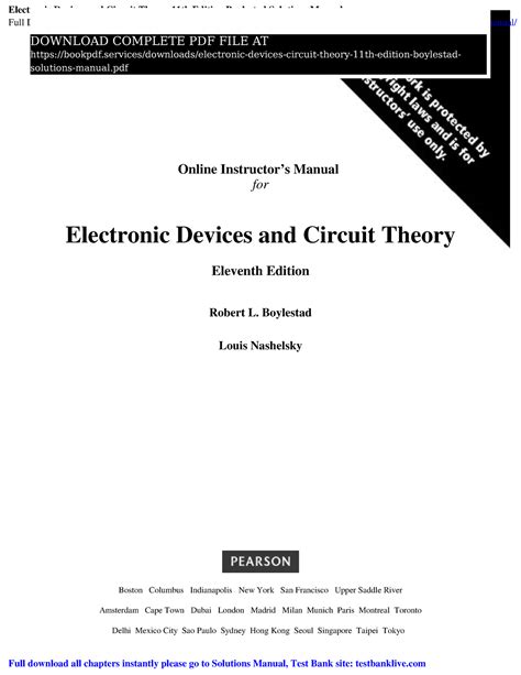 Introductory electronic devices and circuits solution manual. - Die familien in den wohnhäusern zu welver-borgeln im kreis soest bis 1946.