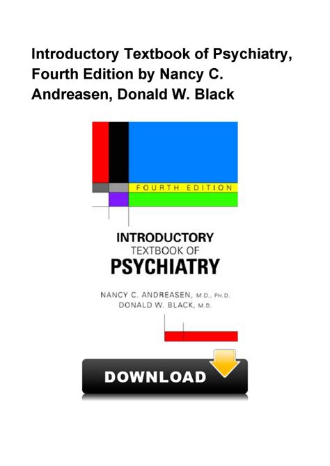 Introductory textbook of psychiatry fourth edition andreasen. - Computervernetzung ein top-down-ansatz 6. auflage lösungshandbuch.