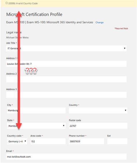 Invalid Country Code Ms Certification Profile Training Certification And Program Support