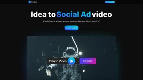 Invedio ai. іnvideo InVideo Help Center · Top 5 AI tools for YouTube success. Create my video. Follow this easy tutorial to get your ... 