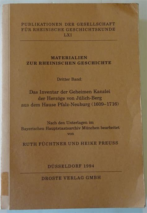 Inventar der geheimen kanzlei der herzöge von jülich berg aus dem hause pfalz neuburg (1609 1716). - The handbook of field marketing a complete guide to understanding.