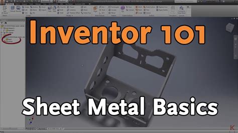 Inventor 101 Sheet Metal Basics Autodesk Virtual Academy YouTube