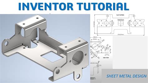Inventor 2022 Tutorial 230 3D Sheet Metal Design YouTube