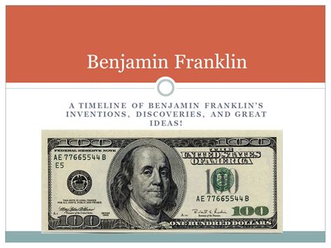 Inventor benjamin franklin biography timeline