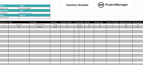 Inventory Template For Google Sheets Multi Use