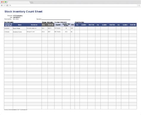 Inventory Tracking Excel Spreadsheet Template
