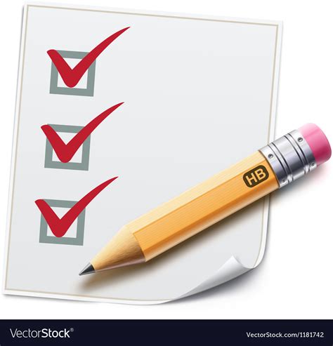 Inventory checklist Royalty Free Vector Image VectorStock