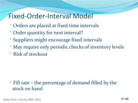 Inventory management in fixed order interval system …