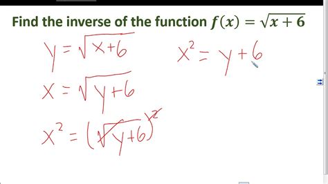 Given a radical function, find the inverse. Determine the range of the original function. Replace[latex]\,f\left(x\right)\,[/latex] with[latex]\,y,\,[/latex]then solve for[latex]\,x.[/latex] If necessary, restrict …