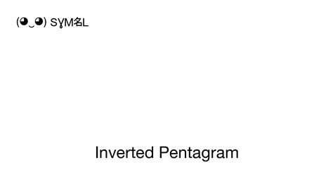 Inverted pentagram unicode. pentagram ⛥ 9957: 26e5: right-handed interlaced pentagram ⛦ 9958: 26e6: left-handed interlaced pentagram ⛧ 9959: 26e7: inverted pentagram ... 