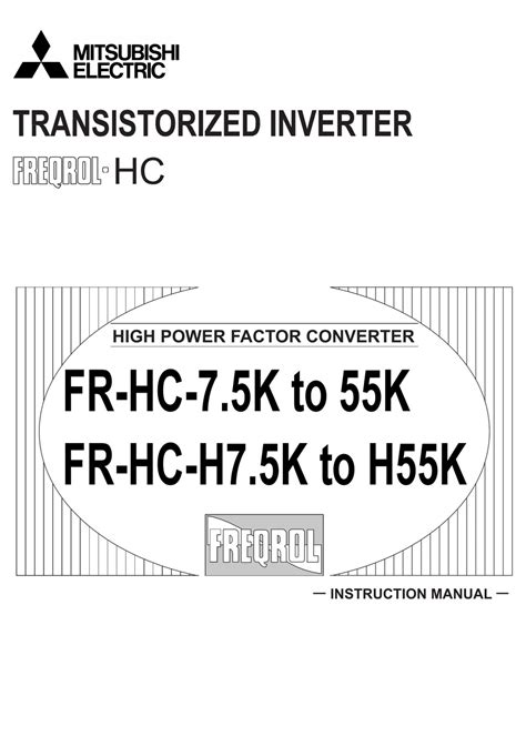 Inverters-FREQROL Manual Download MITSUBISHI ELECTRIC FA