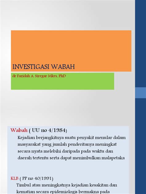 Investigasi Wabah PDF - Scribd