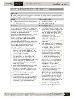Investigate Practical Relations Core Plant 6 Water Edexcel
