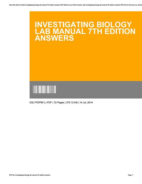 Investigating biology laboratory manual seventh edition answers. - Level 7 acrobatic gymnastics skills manual.
