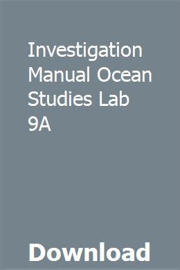 Investigation manual ocean studies lab 9a. - La diffusione dell'eredità classica nell'età tardoantica e medievale.