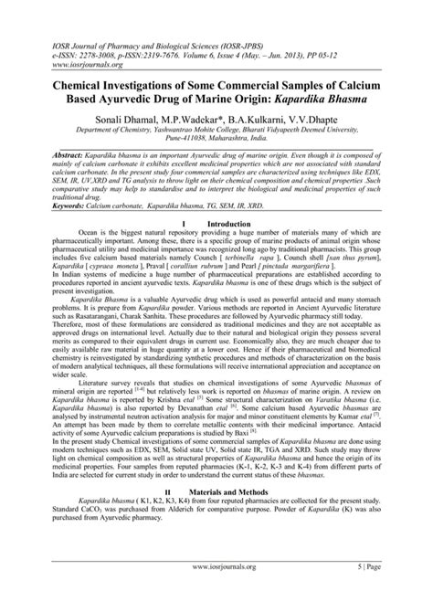 Investigation of the medium calcium based non-burnt …