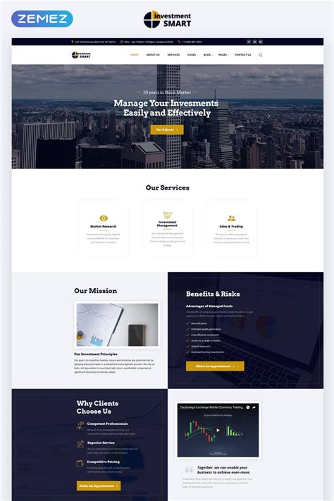 Investment Smart Solid Investment Agency Multipage HTML Website