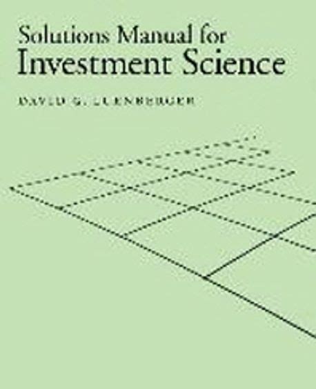 Investment Solutions Manual Science For