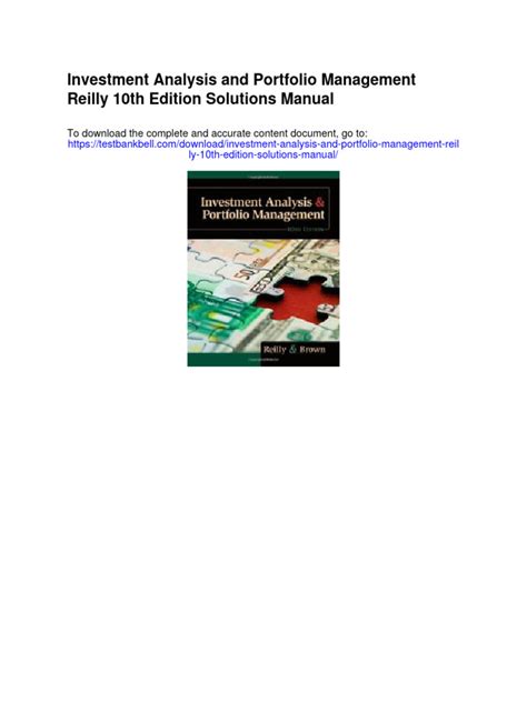 Investment analysis and portfolio management 10th edition solutions manual. - Relazioni tra l'omotopia regolare dei grafi e l'omotopia classica dei poliedri.