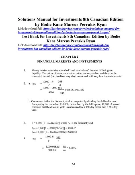 Investments bodie kane marcus 8th solutions manual. - Solution manual for probability statistics for engineers.