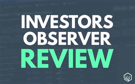 Investors observer reviews. Things To Know About Investors observer reviews. 