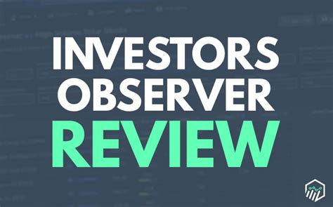 Investorsobserver review. Things To Know About Investorsobserver review. 