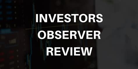 Investorsobserver reviews. Things To Know About Investorsobserver reviews. 
