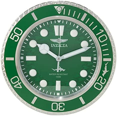 Invicta Pro Diver 14" Quartz Wall Clock Green/Green - amazon.com