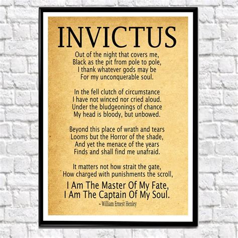 Invictus Poem Printable