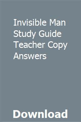 Invisible man study guide answers teacher copy. - Advertencia! el apocalipsis esta a punto de cumplirse (wake up! the apocalypse is near).