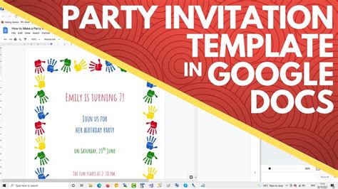 Invitation Google Doc Template
