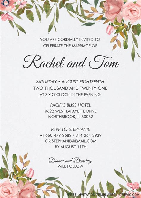 Invitation Templates For Free