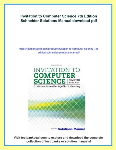 Invitation To Computer Science 7th Edition