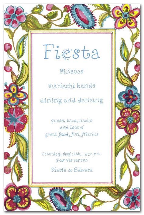 Invite your friends and family to join the fun with Canva's free fiesta invitation templates. You can easily customize them with your own text, images, and colors to match your party theme. Whether it's a birthday, a wedding, or a cultural celebration, Canva has the perfect fiesta invitation for you.. 