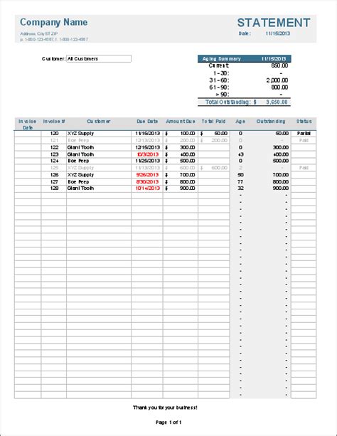 Invoice Record Keeping Template Excel