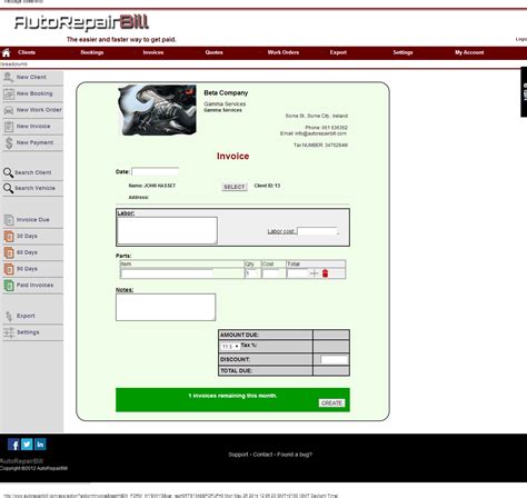 Invoice Software For Car Repair