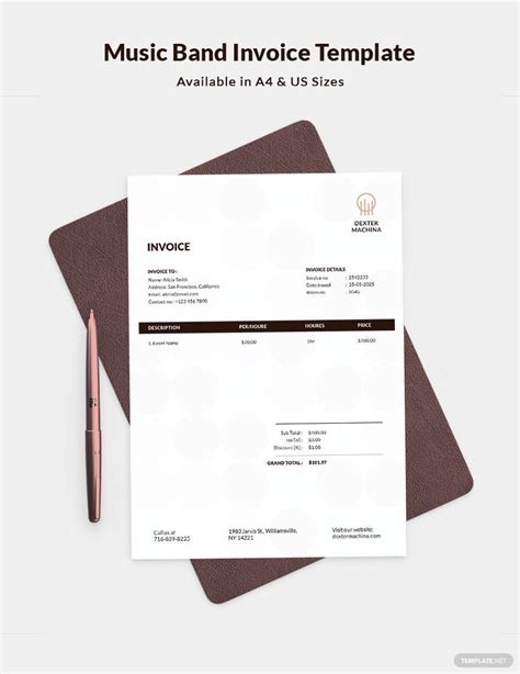 Invoice Template For Musicians