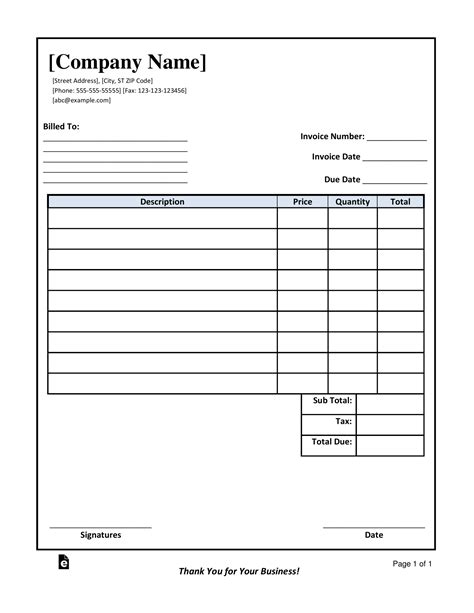 Invoice Template PDF Free from Invoice Simple