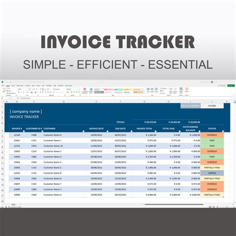 Invoice Tracker Excel Template 2023 Template Printable