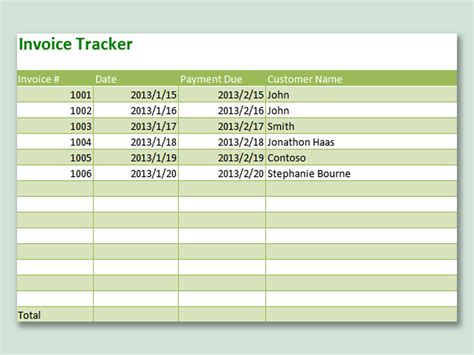 Invoice Tracking Excel Template Invoice Tracker Template